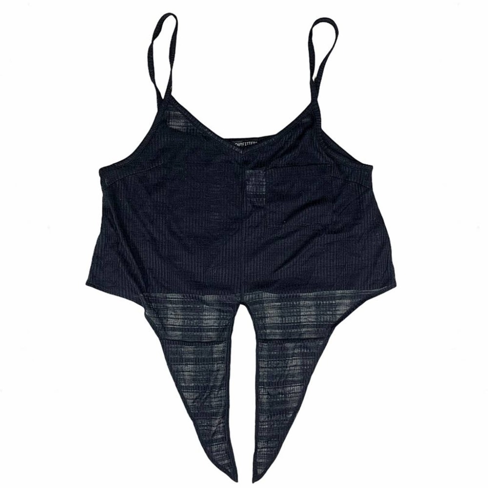 Urban Outfitters Black Quinn Tie-Front Pocket Cami - Picture 5 of 11